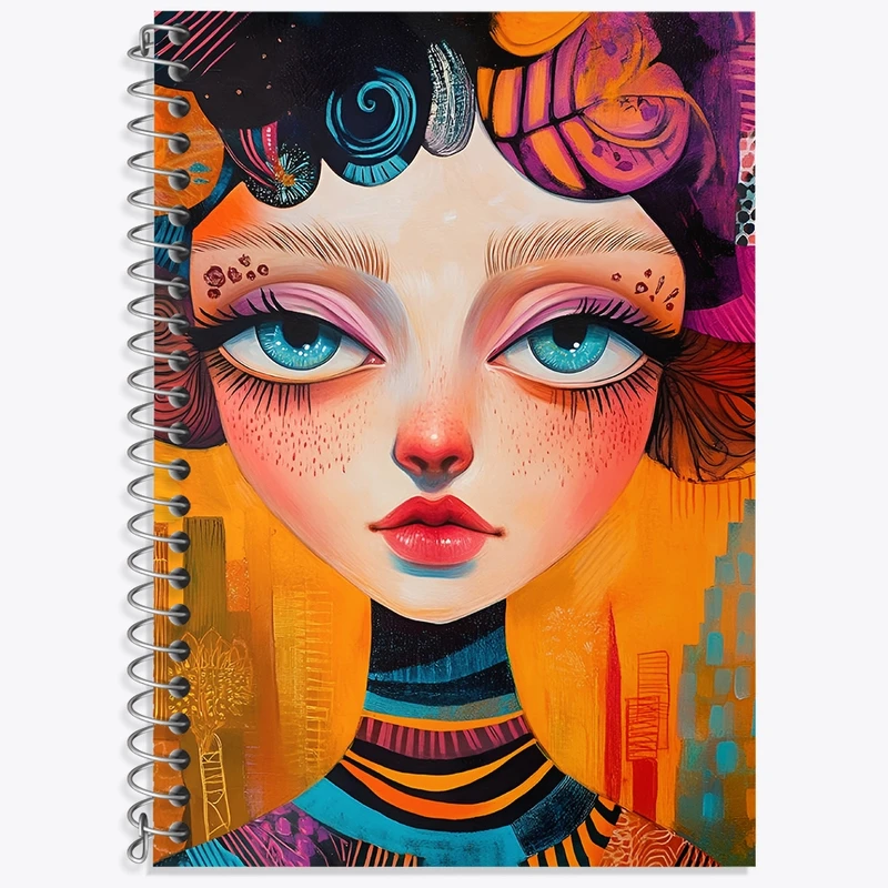 دفتر زبان 50 برگ خندالو مدل سه خط طرح دخترانه کد F3625