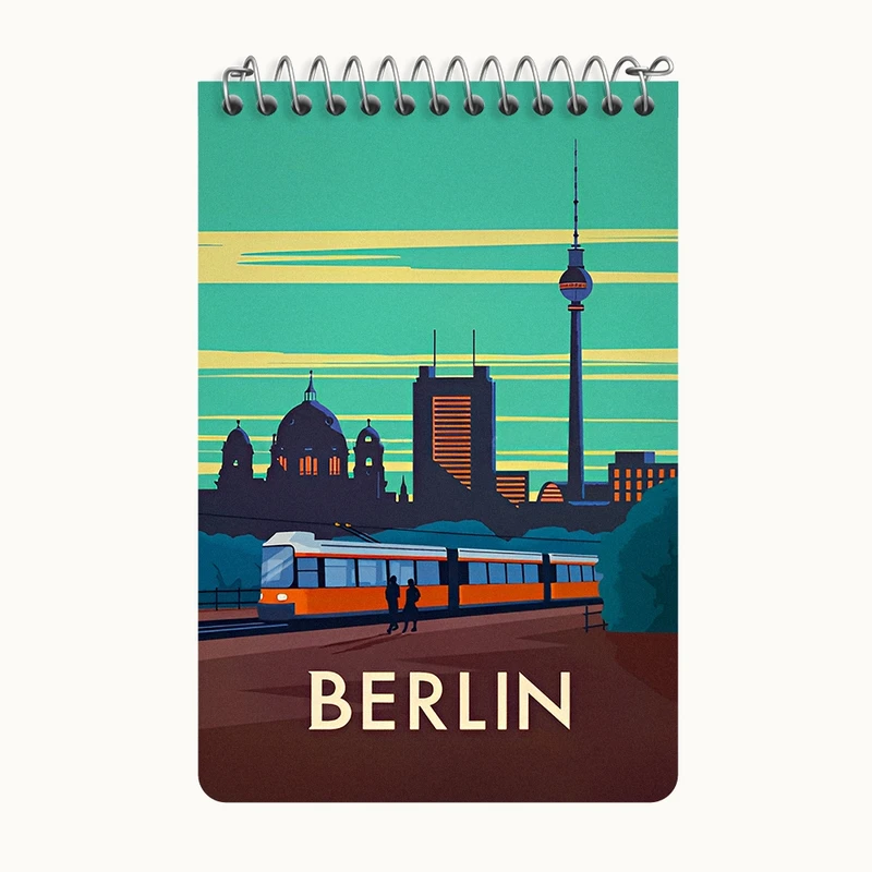 دفتر یادداشت 50 برگ خندالو طرح برلین (Berlin) کد F6326