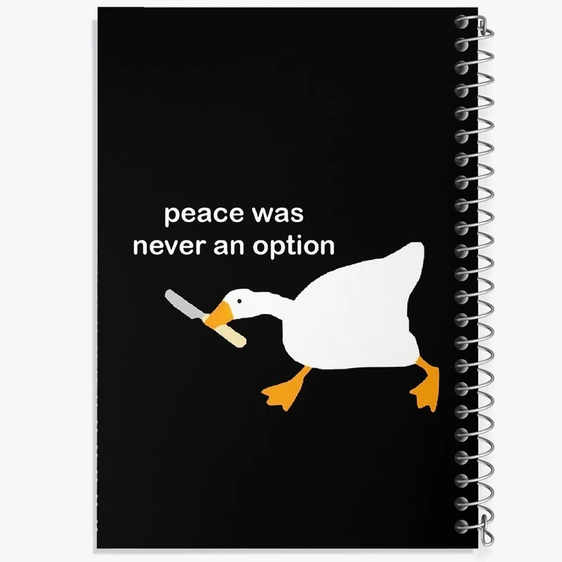 دفتر طراحی 50 برگ خندالو طرح Peace Was Never An Option کد F1946