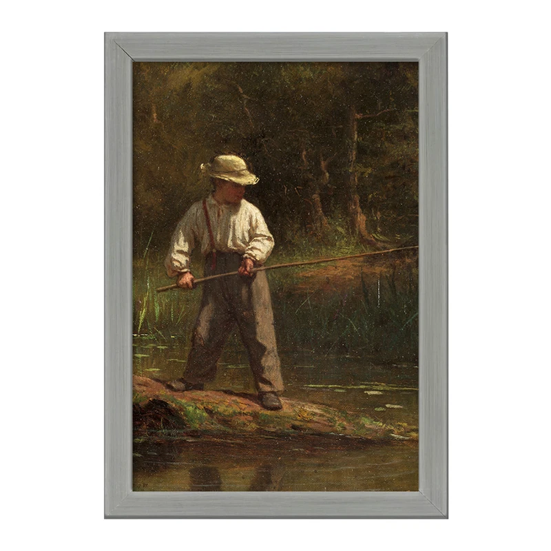 تابلو خندالو طرح نقاشی پسر ماهیگیر اثر ایستمن جانسون کد F12265