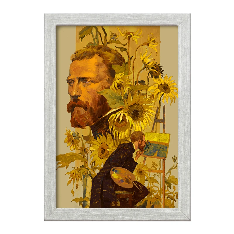 تابلو خندالو طرح ونسان ونگوگ کد F277