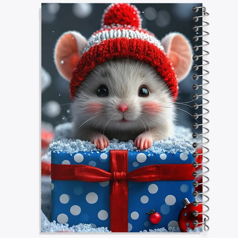 دفتر ژورنال نویسی 50 برگ خندالو مدل نقطه ای طرح موش بامزه کد F9899