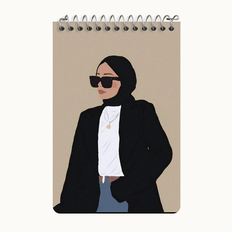 دفتر یادداشت 50 برگ خندالو طرح دخترانه مینیمال کد F3256