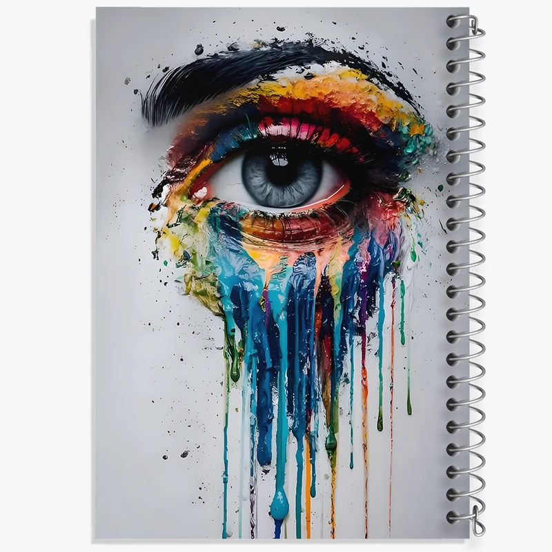 دفتر ژورنال نویسی 50 برگ خندالو مدل نقطه ای طرح چشم کد F12732