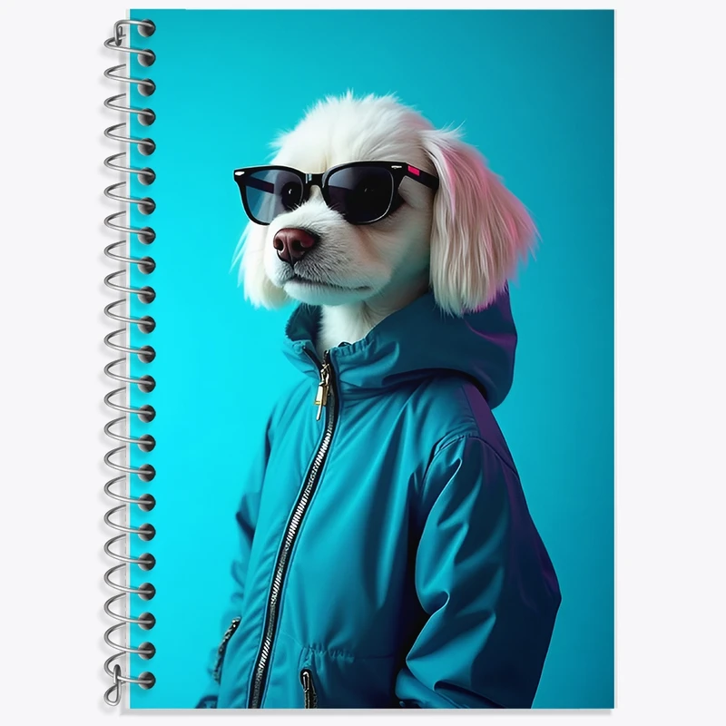 دفتر زبان 50 برگ خندالو مدل سه خط طرح سگ کد F12573