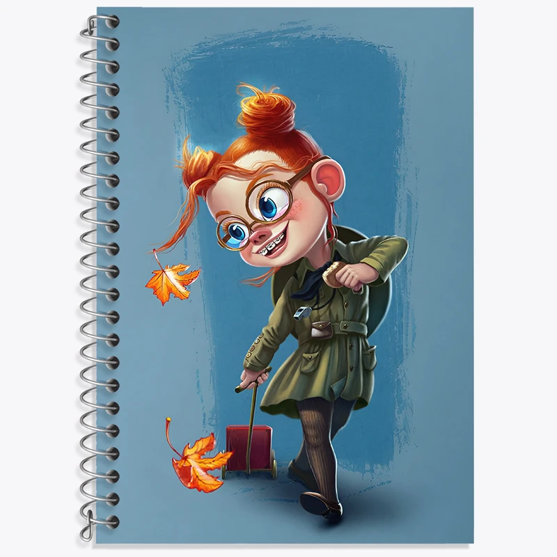 دفتر زبان دوخط 50 برگ خندالو طرح دخترانه کد N6148