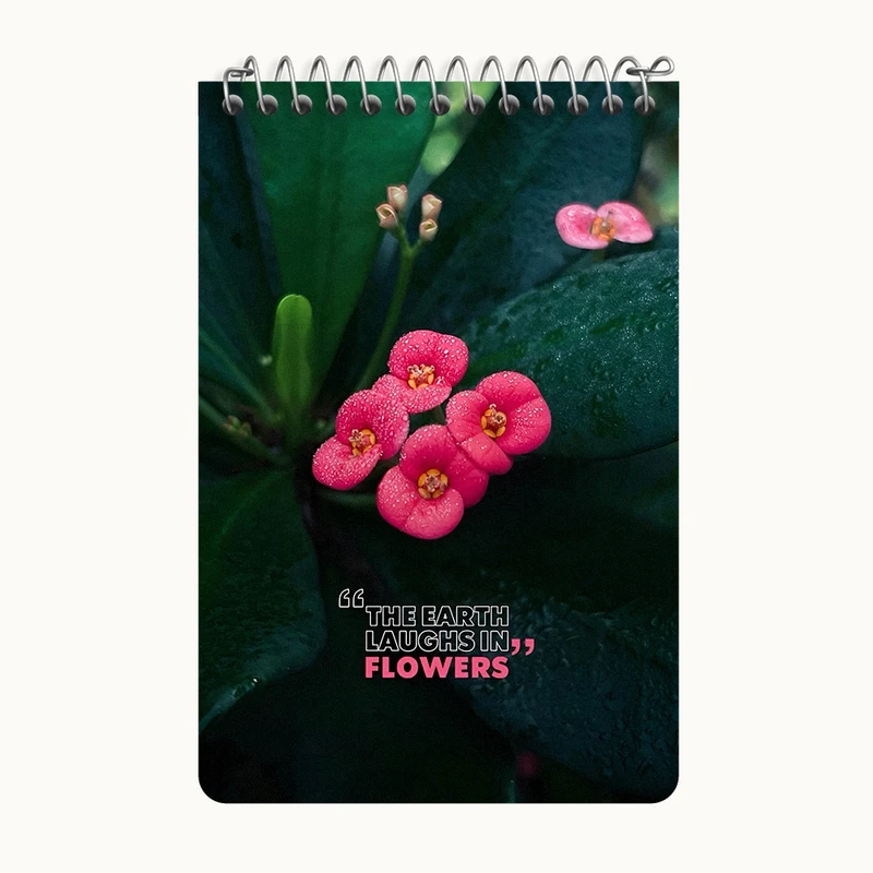 دفتر یادداشت 50 برگ خندالو طرح گل کد F10791