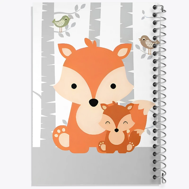 دفتر شطرنجی 50 برگ خندالو طرح روباه بامزه کد F3180