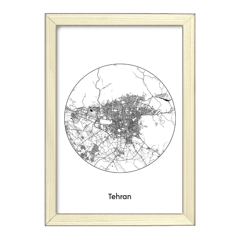 تابلو خندالو طرح نقشه شهر تهران کد F1709