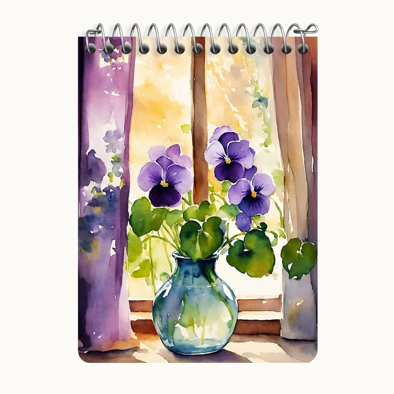 دفتر یادداشت 50 برگ خندالو طرح گلدان گل کد N9381