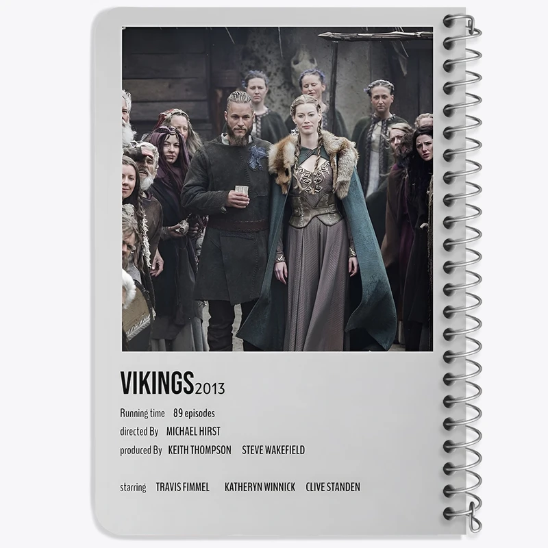 دفتر یادداشت 50 برگ خندالو طرح وایکینگ ها (Vikings) کد F13380