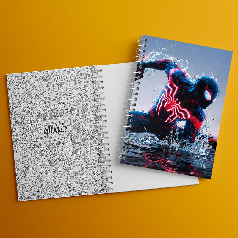 دفتر مشق 100 برگ خندالو طرح مرد عنکبوتی کد F9276