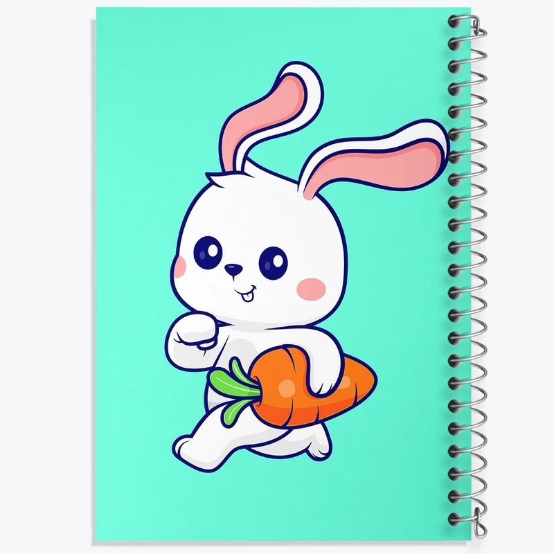 دفتر طراحی 50 برگ خندالو طرح حیوانات بامزه خرگوش کد 29732