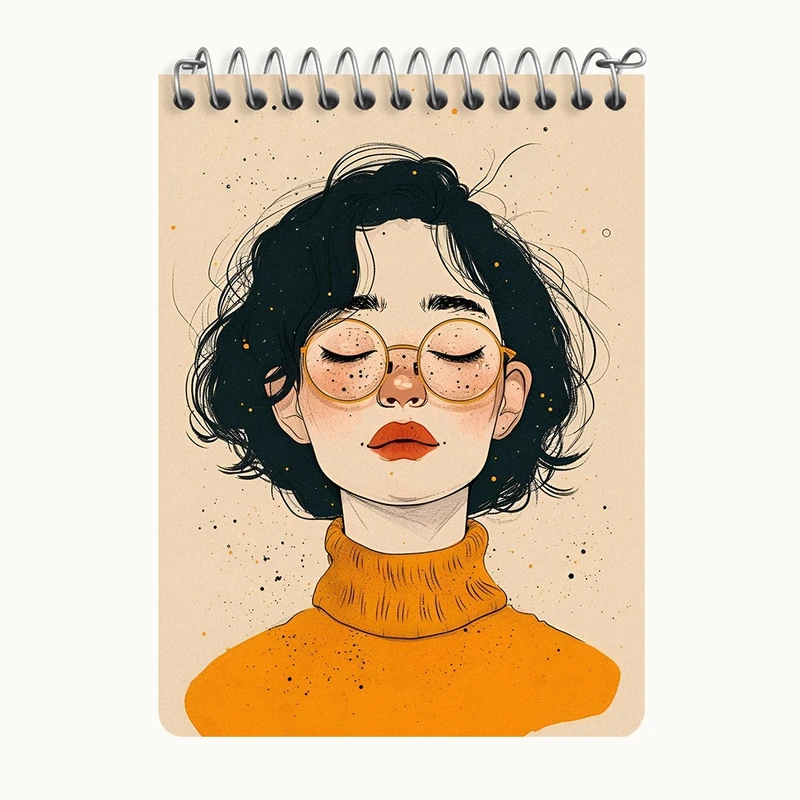 دفتر یادداشت 50 برگ خندالو طرح دخترانه فانتزی کد N8434