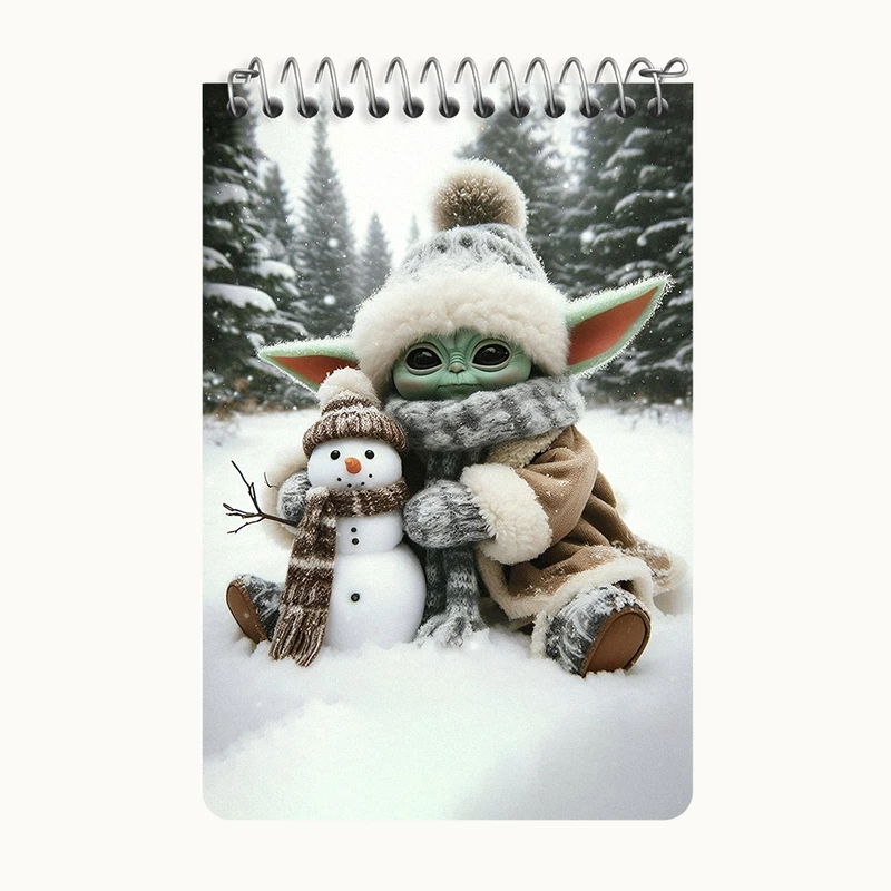 دفتر یادداشت 50 برگ خندالو طرح بیبی یودا کد F5786