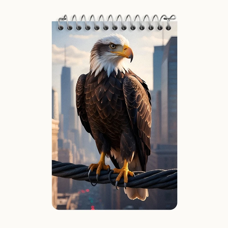 دفتر یادداشت 50 برگ خندالو طرح عقاب کد F7266