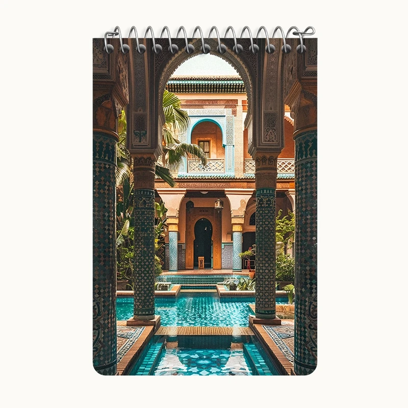 دفتر یادداشت 50 برگ خندالو طرح حیاط خانه کد F6350