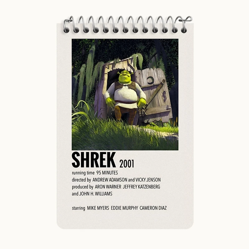 دفتر یادداشت 50 برگ خندالو طرح شرک (Shrek) کد F13220