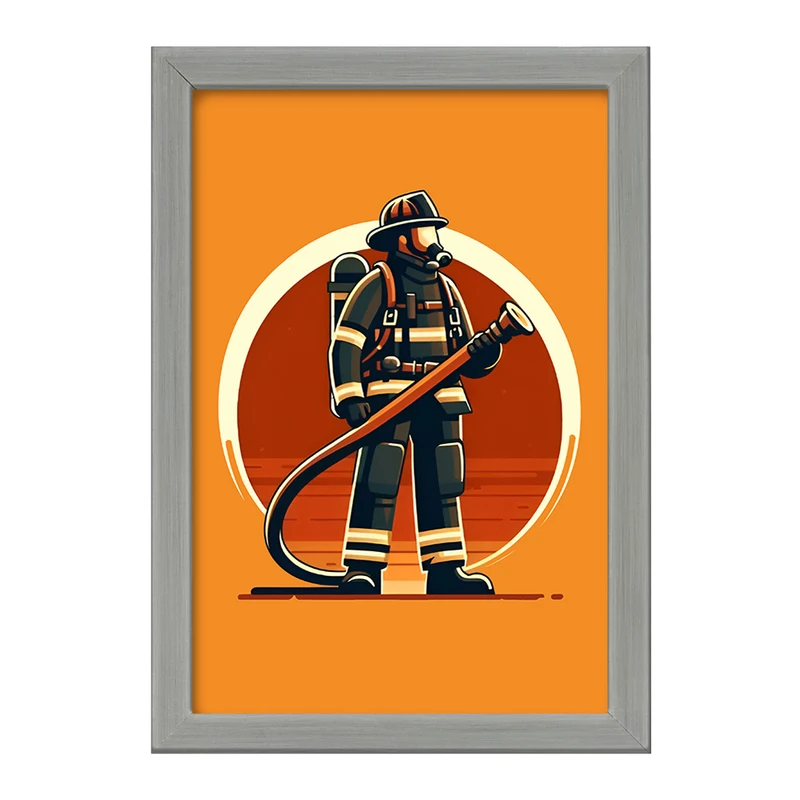 تابلو خندالو طرح آتش نشان کد F8004