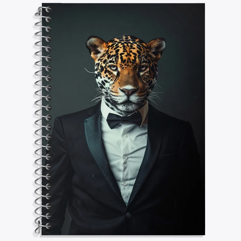 دفتر زبان دوخط 50 برگ خندالو طرح پلنگ کد F3065