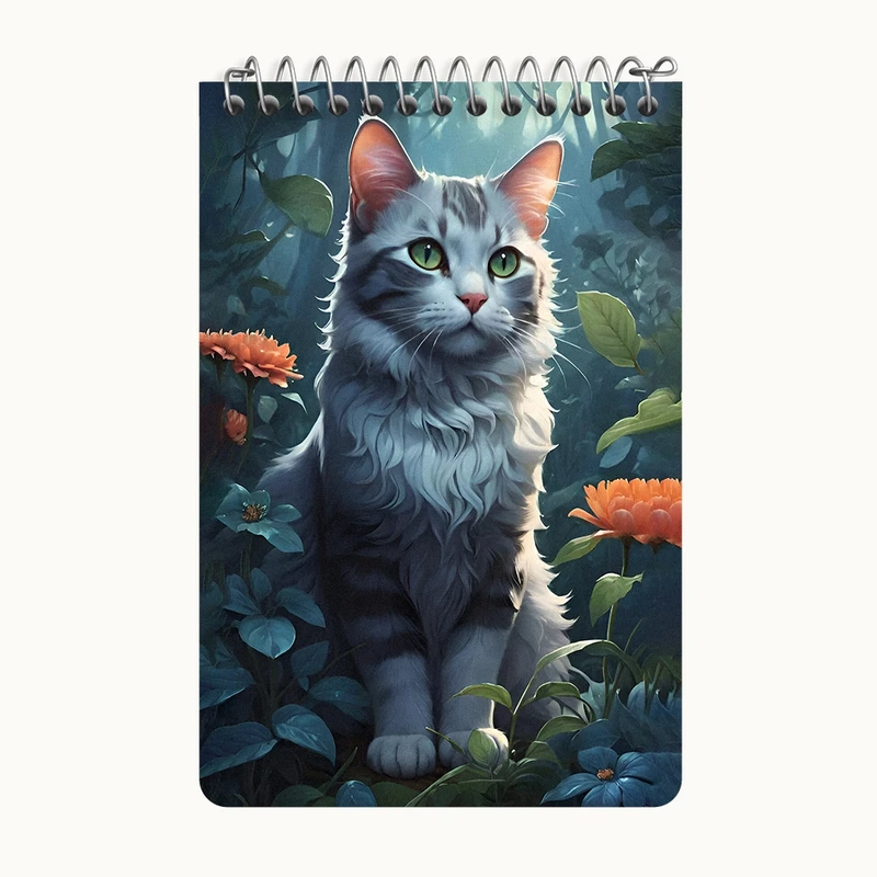 دفتر یادداشت 50 برگ خندالو طرح گربه (cat) کد F7503