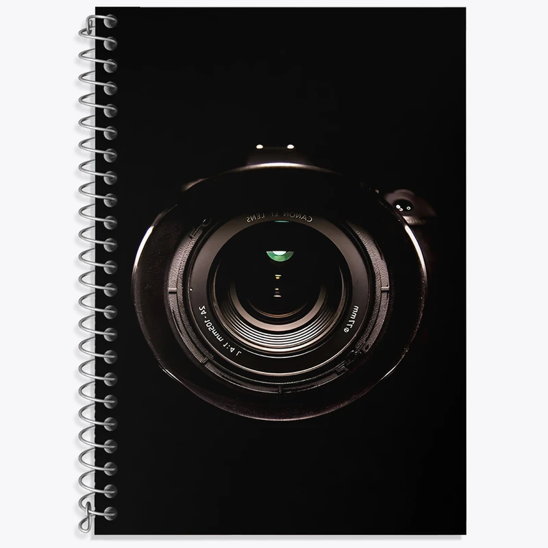 دفتر زبان 50 برگ خندالو مدل دو خط طرح لنز دوربین کد F4531