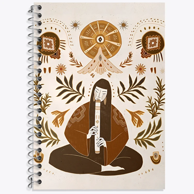 دفتر نت موسیقی 50 برگ خندالو طرح زن سرخپوست کد F4654