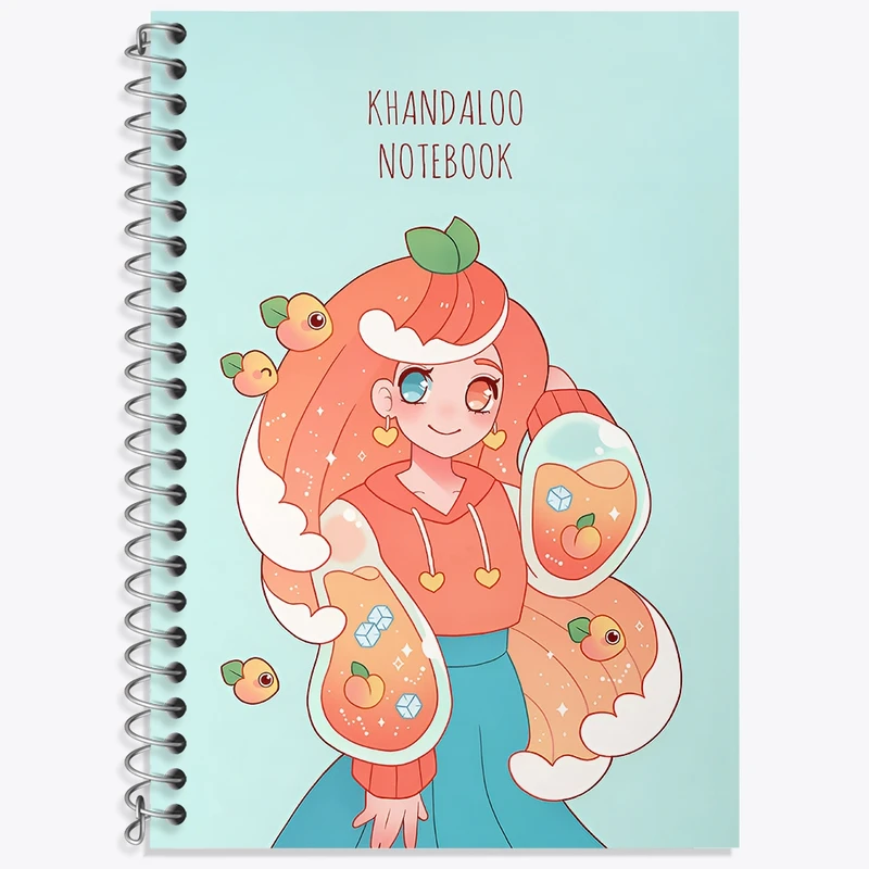 دفتر زبان 50 برگ خندالو مدل سه خط طرح دخترانه فانتزی کد N8927