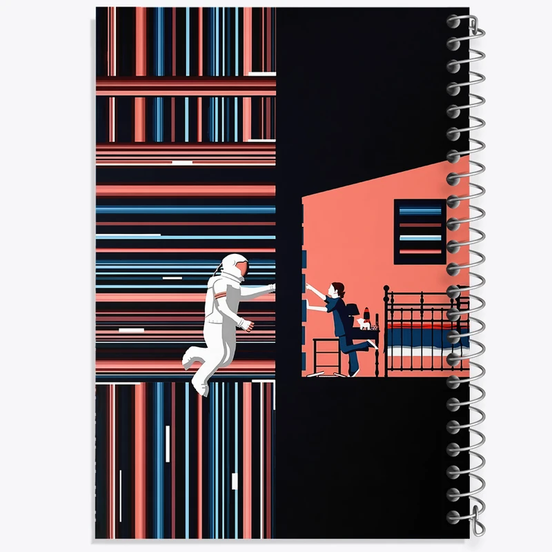 دفتر مشق 50 برگ خندالو طرح میان ستاره ای (Interstellar) کد F10486