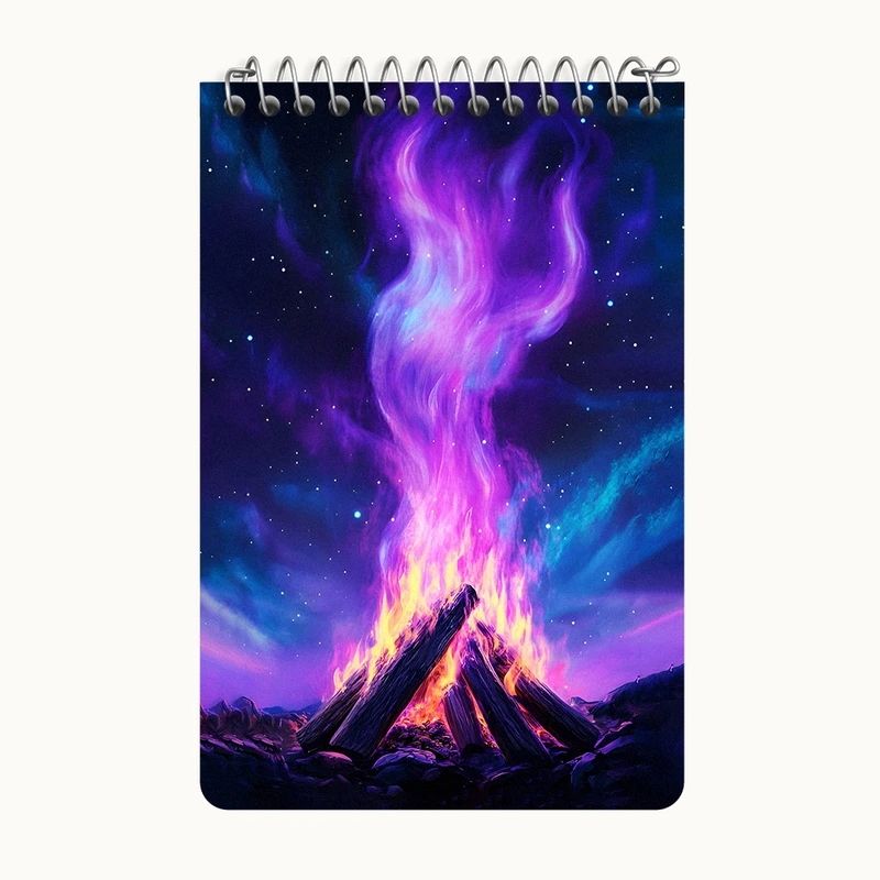 دفتر یادداشت 50 برگ خندالو طرح آتش کد F12741