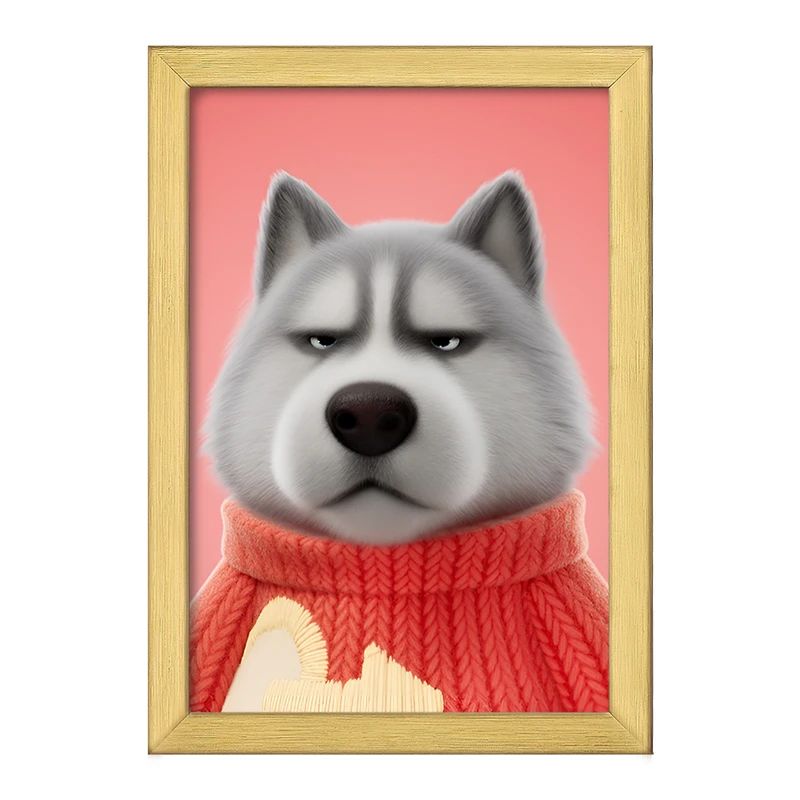 تابلو خندالو طرح سگ کد F10054