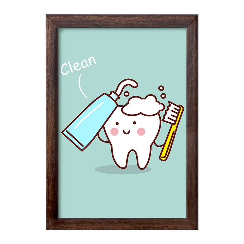 تابلو خندالو طرح دندان و دندان پزشکی کودکانه کد 36701