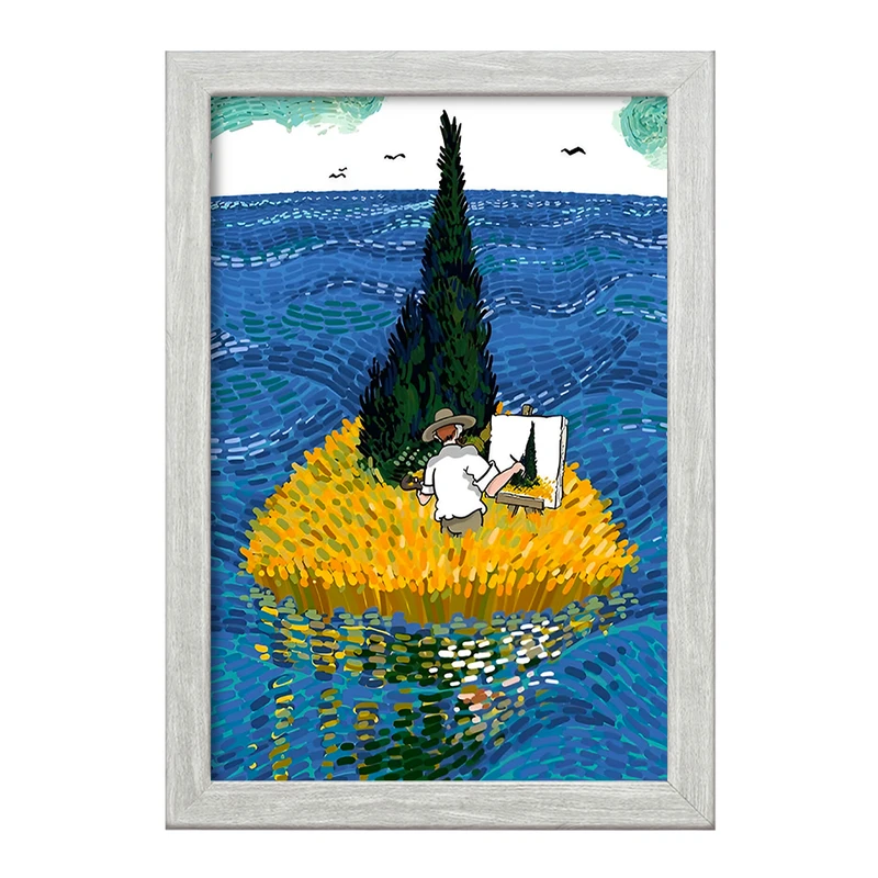 تابلو خندالو طرح ونسان ونگوگ کد F6497