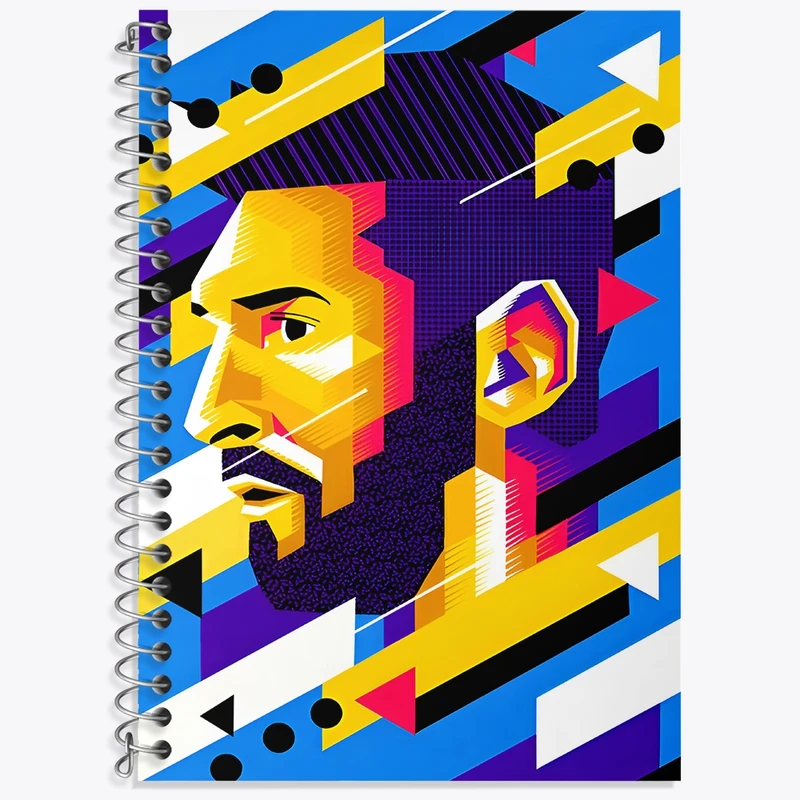 دفتر زبان 50 برگ خندالو مدل سه خط طرح لیونل مسی کد F4614