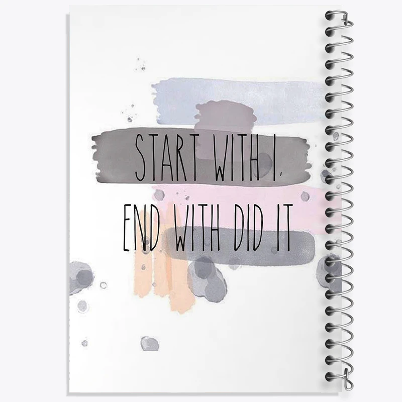دفتر مشق 100 برگ خندالو طرح Start With I End With Did It کد F11503