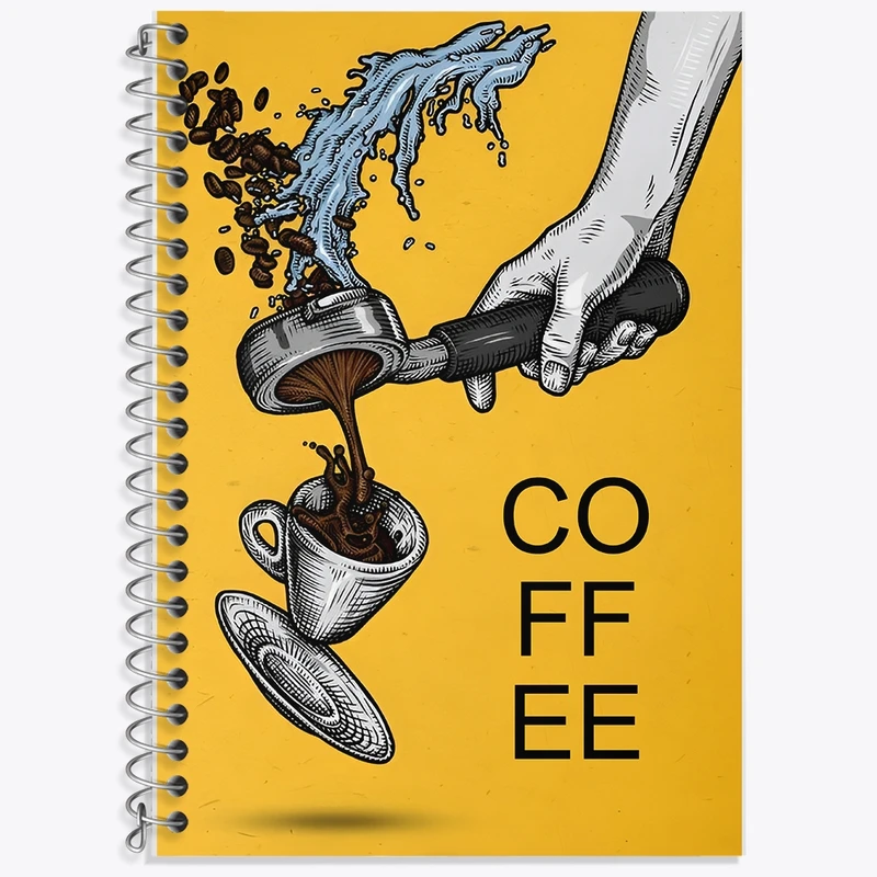 دفتر لغت 50 برگ خندالو طرح قهوه (COFFEE) کد F11044