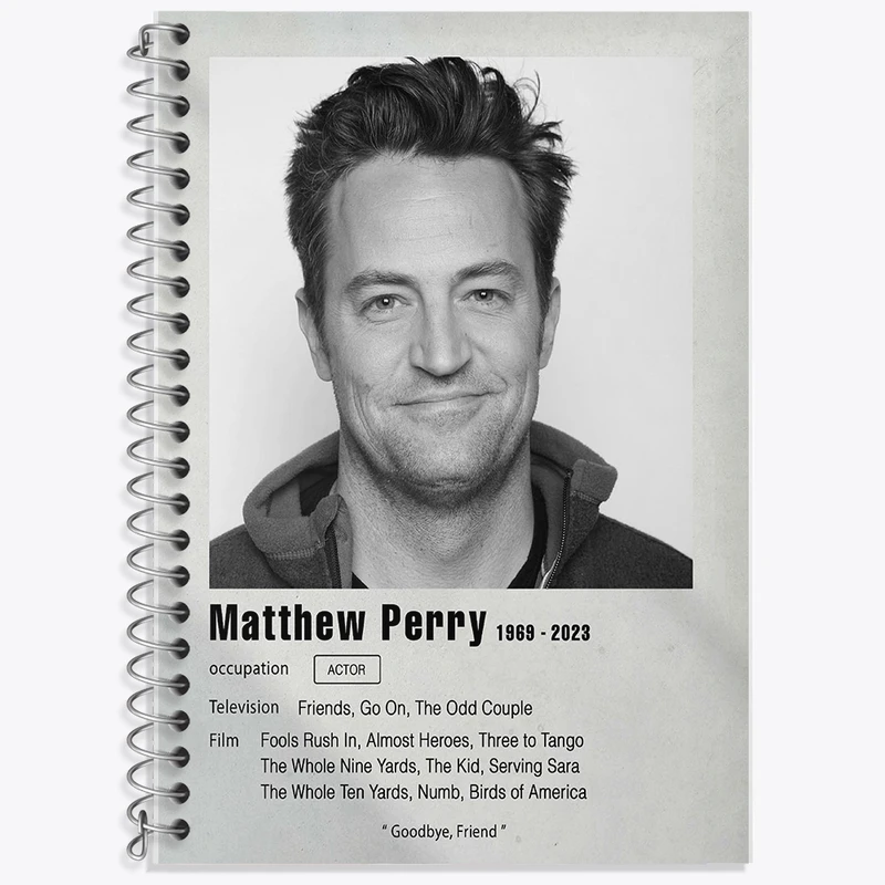 دفتر زبان 50 برگ خندالو مدل سه خط طرح متیو پری (Matthew Perryi) کد F11927