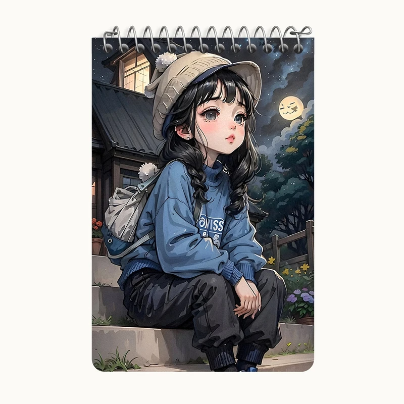 دفتر یادداشت 50 برگ خندالو طرح دخترانه کد F3833