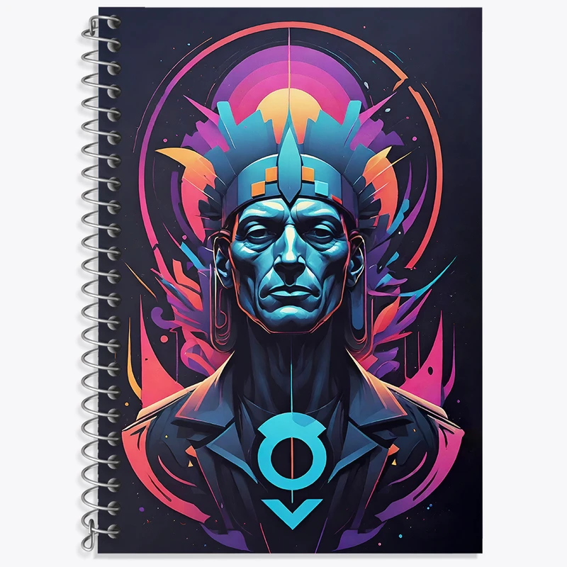 دفتر زبان دوخط 50 برگ خندالو طرح مرد سرخپوستی کد F4665