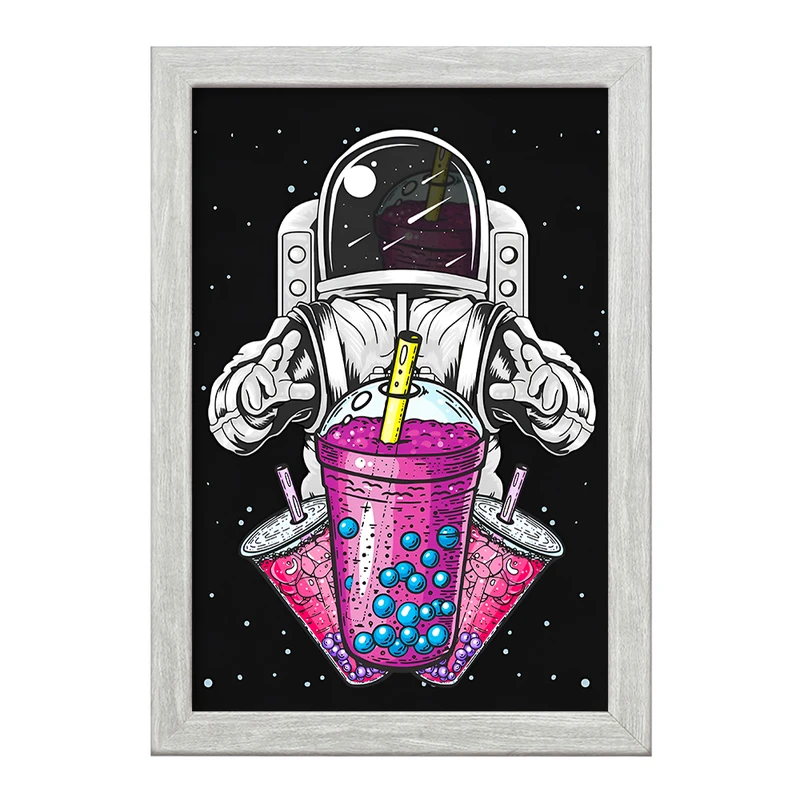 تابلو خندالو طرح فضانورد کد F10091