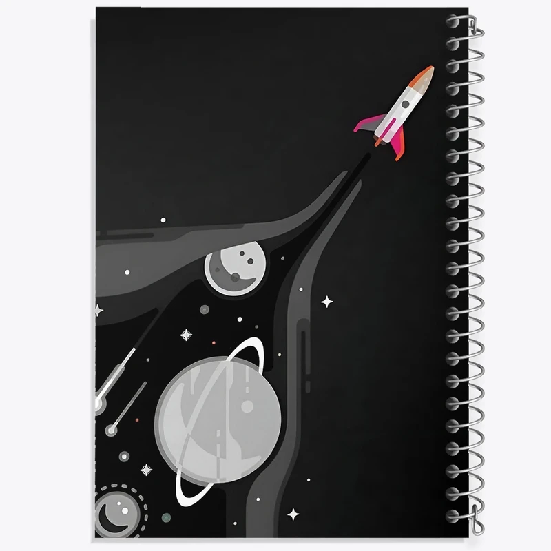 دفتر لیست خرید 50 برگ خندالو طرح فضایی کد F3401