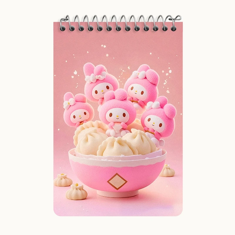 دفتر یادداشت 50 برگ خندالو طرح کرومی (Kuromi) کد F10298