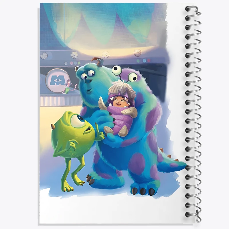 دفتر ژورنال نویسی 50 برگ خندالو مدل نقطه ای طرح کارخانه هیولاها کد F10676