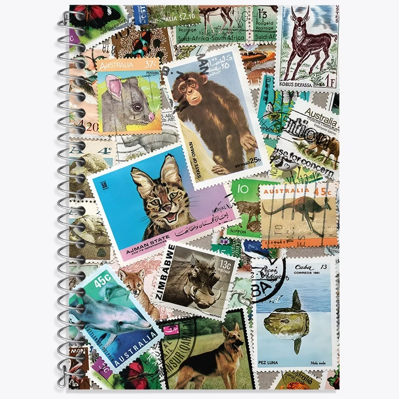 دفتر لغت 50 برگ خندالو طرح پترن حیوانات کد N8285