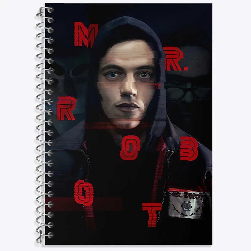 دفتر لغت 50 برگ خندالو طرح مستر ربات (Mr. Robot) کد F13683