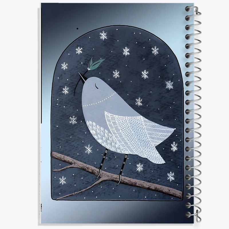 دفتر طراحی 50 برگ خندالو طرح پرنده ی بامزه کد N5691