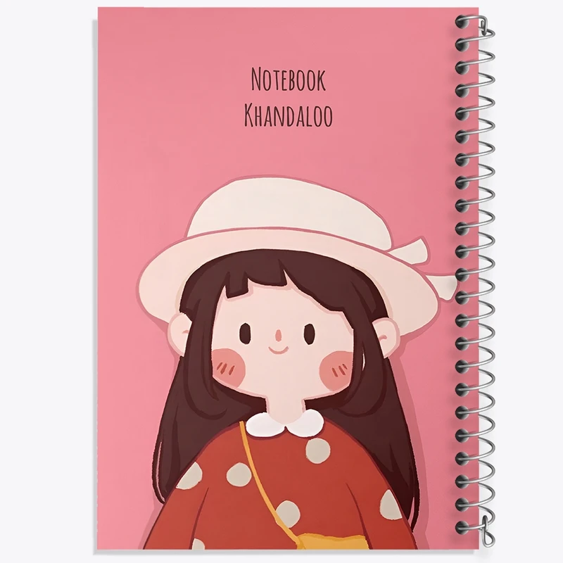 دفتر طراحی 50 برگ خندالو طرح دخترانه کیوت کد N3982