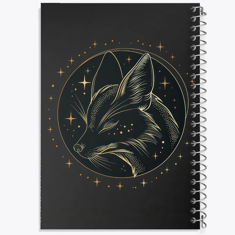 دفتر مشق 50 برگ خندالو طرح روباه مینیمال کد F3086