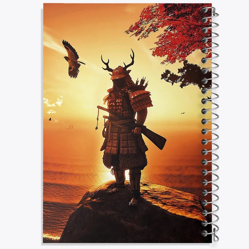 دفتر طراحی 50 برگ خندالو طرح گوست آف سوشیما کد 30810