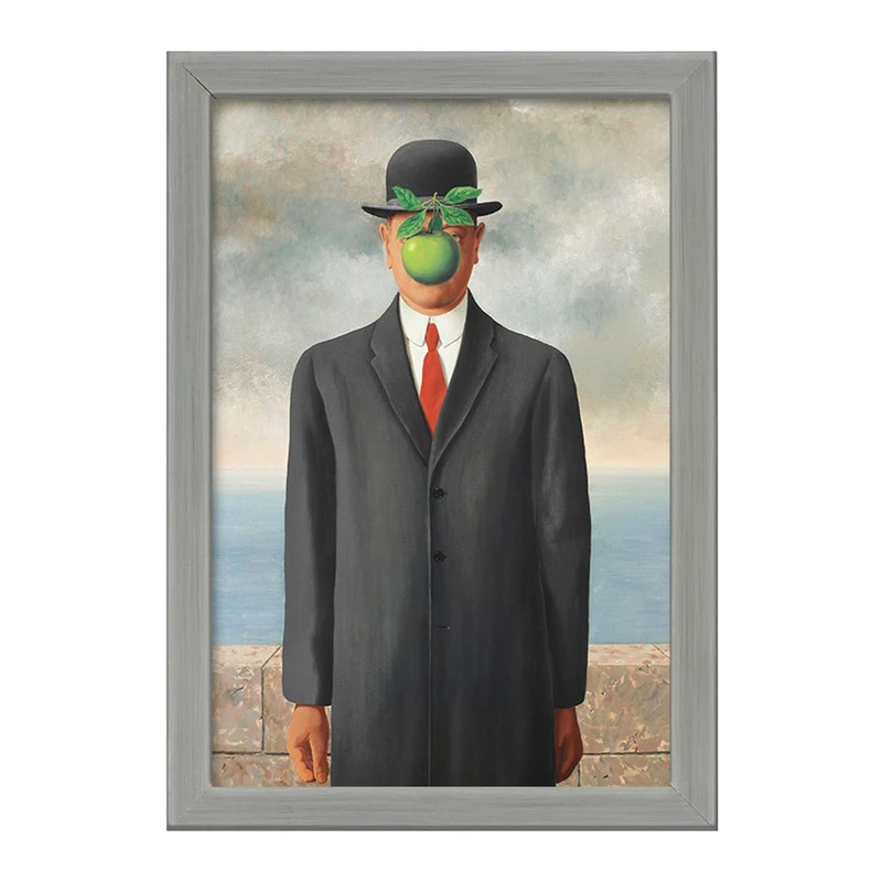 تابلو خندالو طرح نقاشی پسر انسان اثر رنه ماگریت کد F12440